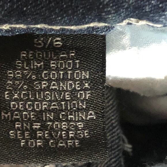 Premiere Embellished Star Jeans 5/6R Denim Bling Boot Cut Low Rise - Picture 14 of 14